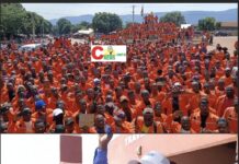 Kérouané : mobilisation des travailleurs de Baowu Winning Consortium Simandou à la place des Martyrs