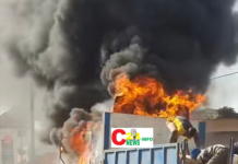 Sanoya–Fassia : un camion de ciment en feu, une mobilisation citoyenne pour limiter les pertes